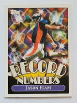 1999 Topps Jason Elam #RN10 Record Numbers Denver Broncos Football Card ... - £1.51 GBP