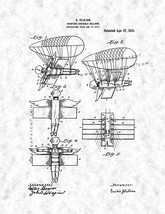 Sporting Dirigible Balloon Patent Print - Gunmetal - £6.33 GBP+