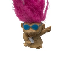 VTG Russ Troll Pencil Topper Glasses Pink Hair - $12.86