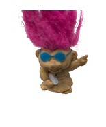 VTG Russ Troll Pencil Topper Glasses Pink Hair - £10.08 GBP