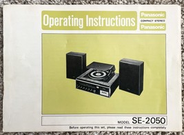 Vintage Operating Instruction Manual Panasonic Compact Stereo Model SE-2050 - €6,80 EUR