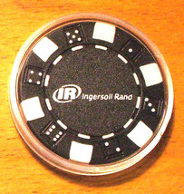 Ingersoll Rand Poker Chip Golf Ball Marker - Black - £6.21 GBP