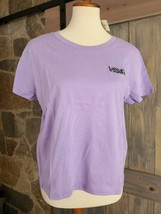 Vibes Rue 21 Crop Top Lavender Purple T-Shirt Size L - £10.23 GBP
