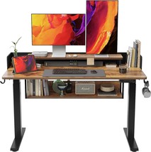 The Fezibo 55X24 Inches Standing Desk Adjustable Electric Height With Drawers, - £265.16 GBP