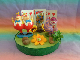 Alice in Wonderland Cake Topper / Table Decor 6&quot; Styrofoam Base OOAK - £17.62 GBP