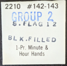 NOS Bulova Accutron 2210 Silver Flag 12 - Hr/Min Watch Hand Set #142/143 - $15.83