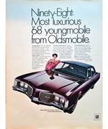 GM OLDSMOBILE-YOUNGMOBILE-Ninety-Eight Luxury Sedan 1968 Print Ad - $225.61 MXN