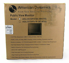 NEW American Dynamics ADLCD19PS1W 19&quot; Public View Monitor PVM 16GB Camera White - £195.83 GBP