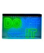 LED Neon Sign DON&#39;T QUIT DO IT Motivational Inspirational Gym Yoga Hangs... - $47.29 CAD