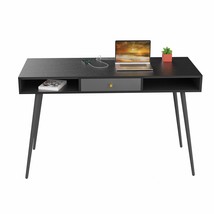Mid Century Desk With Usb Ports And Power Outlet Multifunctional Home Office Com - £136.32 GBP