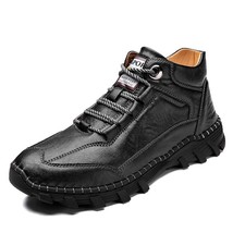 New Men Casual Shoes Autumn Men Boots Breathable Leather Shoes Men&#39;s Classic Men - £57.12 GBP