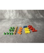 VTG  Playskool Village Building Toy Wooden Trees- People-Train-Cars Repl... - $19.53