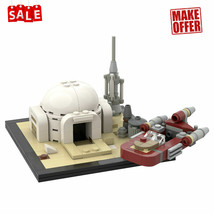 BuildMoc Protagonist&#39;s Hut and Speeder on Tatooine Model 178 Pieces - £13.92 GBP