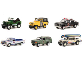 Smokey Bear Set of 6 Cars Series 2 1/64 Diecast Cars Greenlight - $63.52