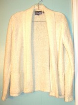 Summerfield Ivory Cream Open Sweater Jacket with Pockets Size S - £21.52 GBP