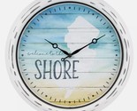 X-Large Plastic Outdoor Wall Clock, app.16&quot;, WELCOME TO JERSEY SHORE, La... - $29.69