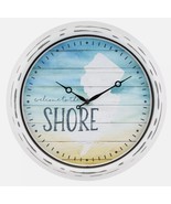 X-Large Plastic Outdoor Wall Clock, app.16&quot;, WELCOME TO JERSEY SHORE, La... - $29.69