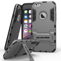 Iphone 6 Plus Armor Case, Tough Shockproof Kick-Stand Rugged Dual Layer Hybrid - £18.37 GBP