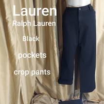 Lauren Ralph Lauren LRL Black Pants Cotton Stretch Catlin Style. Women’s... - £11.21 GBP