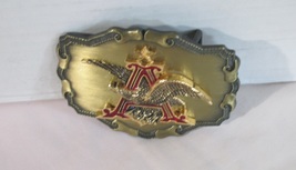 Vintage Anheuser Busch Eagle Gold Plated Over Brass Belt Buckle; By Rain... - £19.50 GBP