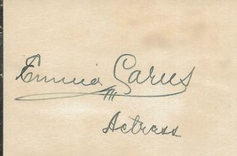 Emma Carus Signed Vintage Card Ziegfeld Follies - £77.86 GBP