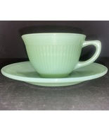 11 Sets Of 1950's Fire King Jadeite Jane Ray Cups and Saucers  - $150.00