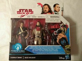 Star Wars Chirrut Imwe &amp; Baze Malbus Force Link 2.0 Action Figure 2 Pack - £9.75 GBP