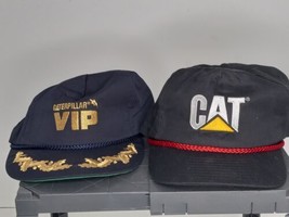 Vintage Cat Caterpillar Hat Cap Lot of 2 Snapback Adjustable Cyrk Advertising  - £15.31 GBP