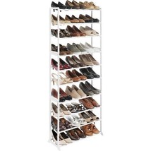 Metal Shoe Rack 30 Pair Shoe Organizer Tower Stand Home Storage Furniture - £45.98 GBP