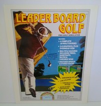  Leader Board Golf Arcade FLYER 1988 Original Video Game Arcadia Vintage Retro - £25.37 GBP