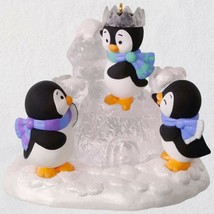 Hallmark 2018 Ice Castle Antics Playful Penguin Pals Snowflake Sparkle Ornament - £17.60 GBP