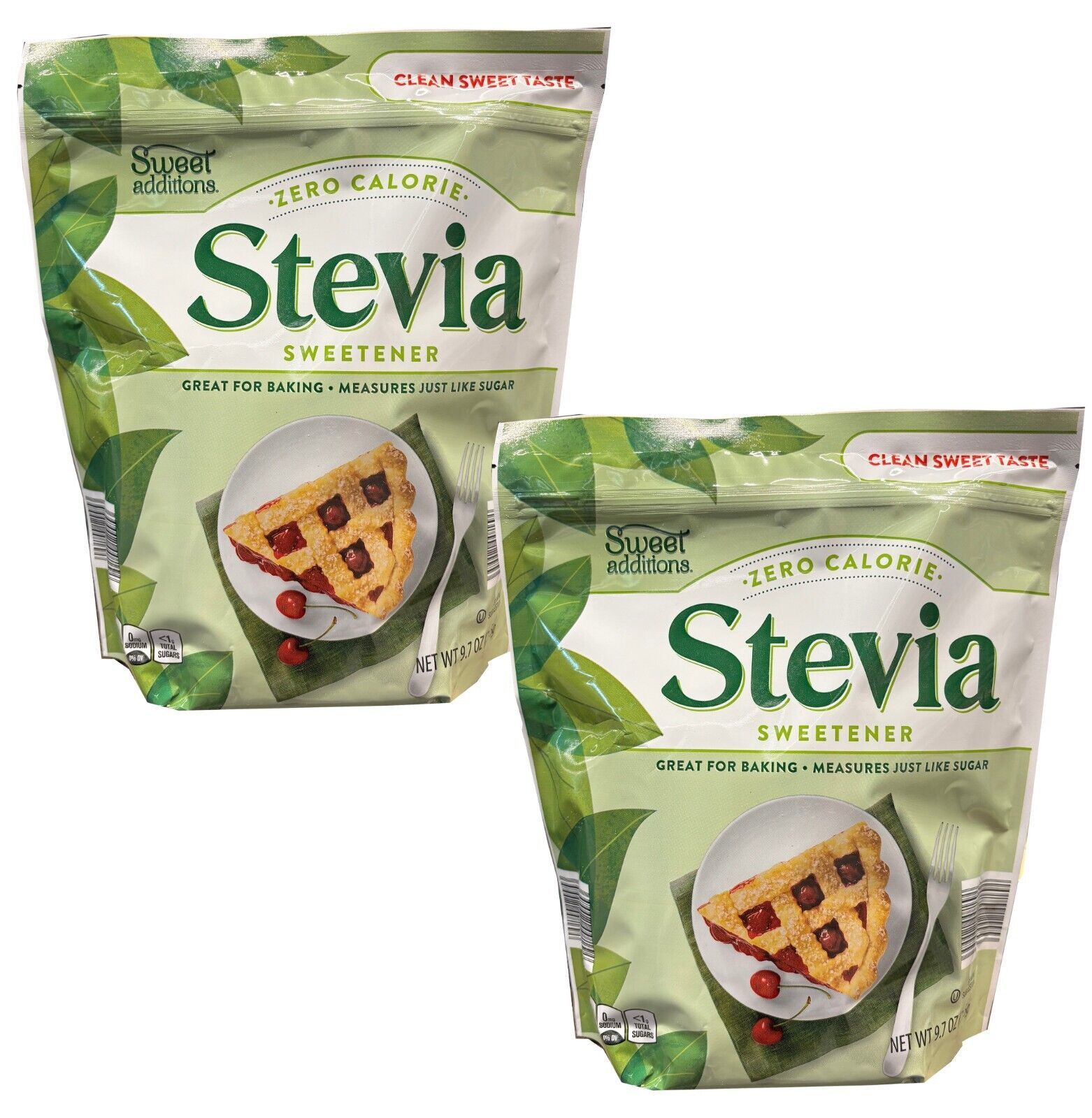 2 Packs Sweet Additions Stevia Sweetener  9.7 oz Zero Calories - $19.90