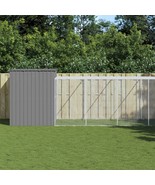 vidaXL Dog House Light grey Galvanized Steel 84.3 x 421.3 x 71.3 in - $38,185.10 MXN