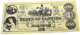 $1 Dollar Bill 1863 State Of Florida One Dollar Copy Reproduction - £15.55 GBP