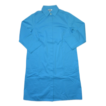 NWT Hinson Wu Xena in Aqua Blue Cotton Zip Back Shift Shirt Dress S - $118.80