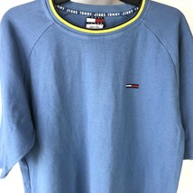 Vtg Shirt 2001 TOMMY Jeans HILFIGER Knit Crewneck pullover XL blue street wear - £15.78 GBP