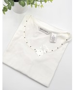 Drapers &amp; Damons Top Size PL White Metal Studs Sleeveless Tank Cotton Po... - $19.53