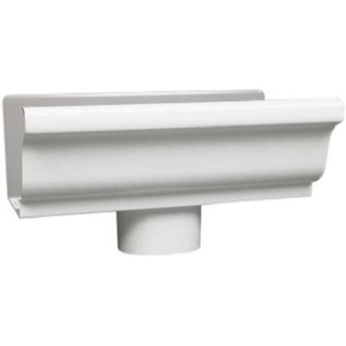 AMERIMAX HOME PRODUCTS 19010 4-Inch Galvanized End/Drop, White - $24.82