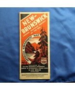 Vtg 1934 New Brunswick Canada Map Towns Highways Attractions OFFICIAL GO... - $24.73