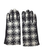 Black &amp; White Textured Tweed Gloves Touchscreen Compatible One Size Warm... - $21.85 CAD
