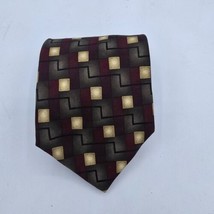 Necktie Mens Vintage Repp Handmade Iridescent Brown Red Metallic Silk, 6... - $21.99