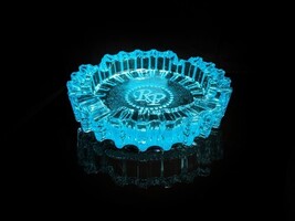 Rocky Patel Luminoso Aqua Glass Ashtray  10" Diameter NIB image 6
