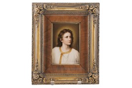 c1890 Wagner Hutschenreuther Porcelain Plaque After Heinrich Hoffman Chr... - £774.86 GBP