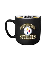 Pittsburgh Steelers C15SM NFL Retro Stripe Coffee Tea Cup Mug 15 oz. Black - $32.43 CAD