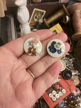 Vintage French Glass Buttons 22 mm - $35.00