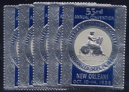 1938 - APS American Philatelic Society 5-Copies Cinderella Poster Stamp - $9.99
