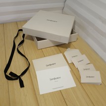 Saint Laurent YSL Paris Empty Gift Storage Box White Black Tie 10.25x10.... - $29.99