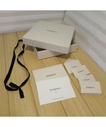 Saint Laurent YSL Paris Empty Gift Storage Box White Black Tie 10.25x10.... - $29.99