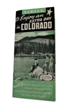 Vtg Denver Colorado Travel Tourism Folded Brochure 1944 Ephemera Pike&#39;s ... - £15.66 GBP