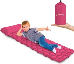 High Stream Gear Kids Sleeping Pad For Camping &amp; Sleepovers With Pillow ... - £35.39 GBP